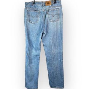 Vintage 90’s Orange Tab Levi’s Men’s Straight Fit Jeans blue light wash rigid 38